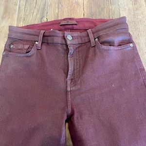 7 of all mankind. Brownish/red coated jean size 28